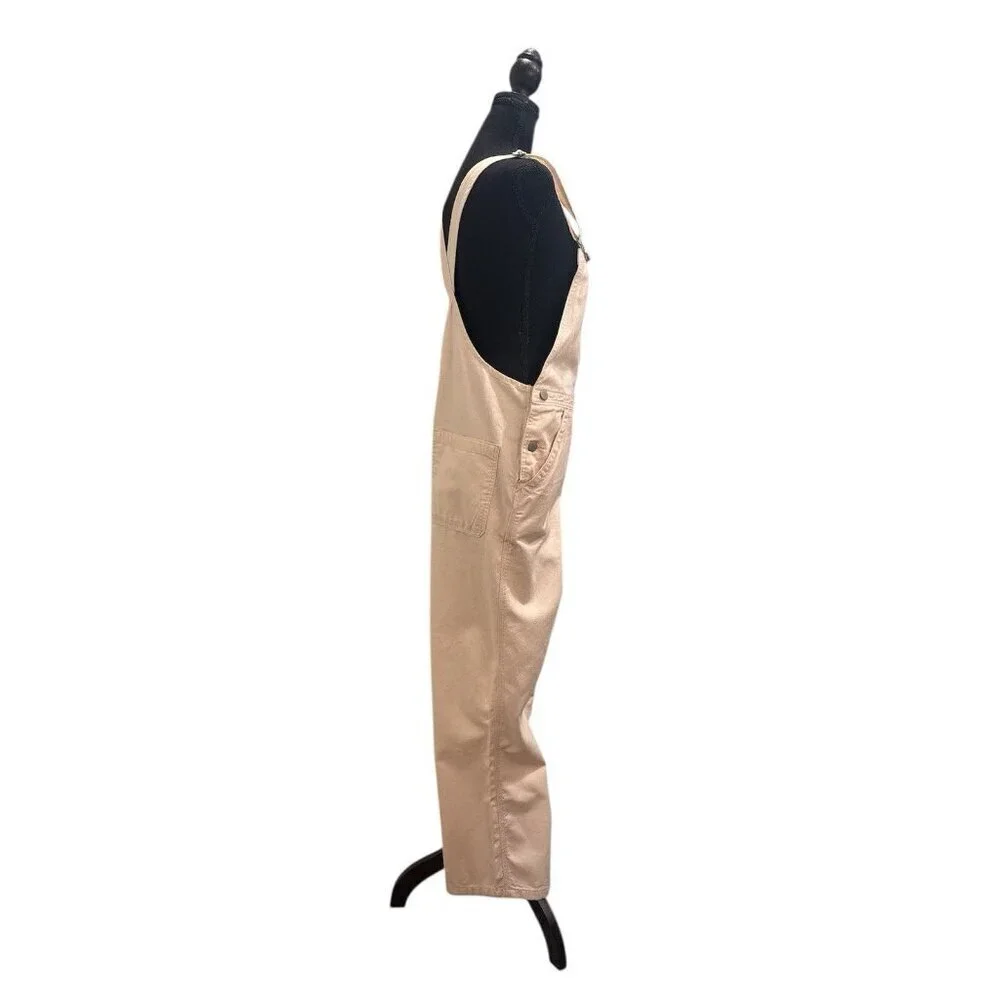 Everlane Bone Canvas Bib Overalls Womens 6